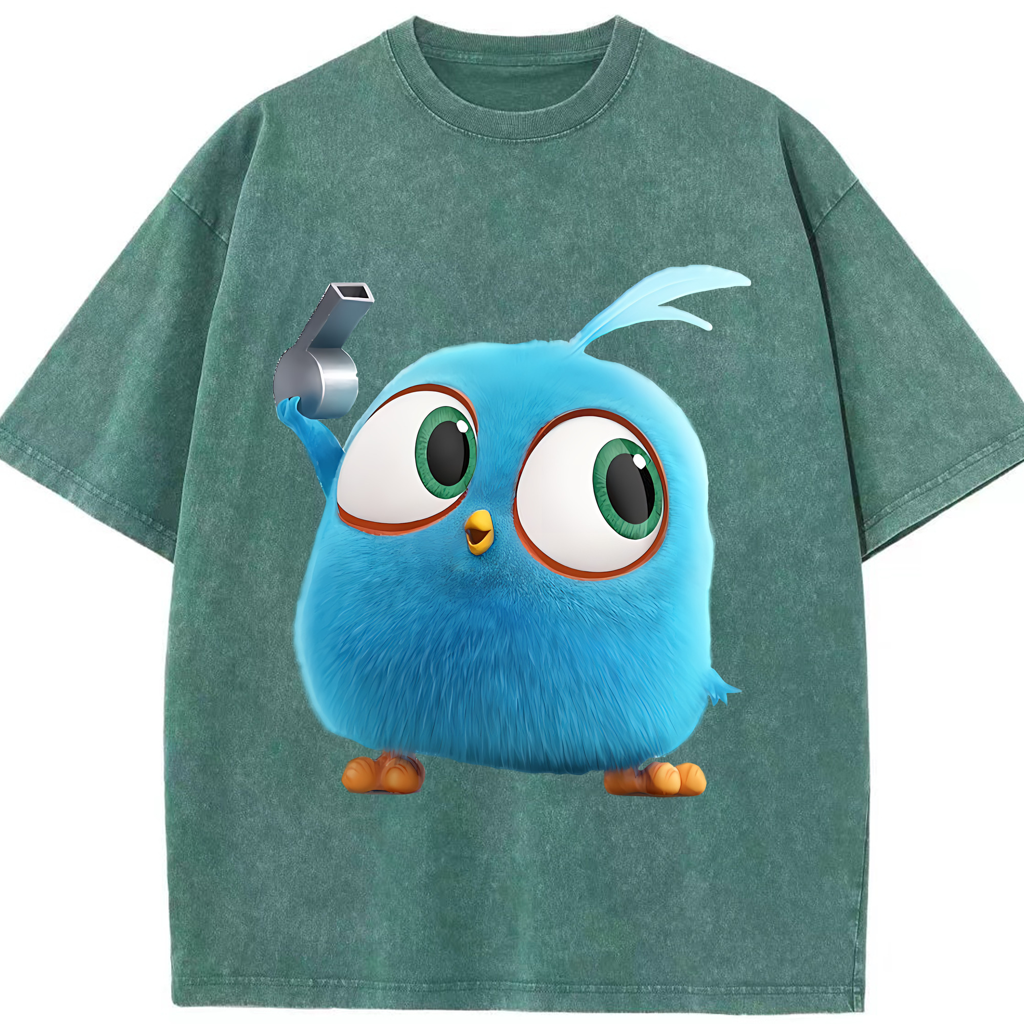 （画像用） Angry Birds アングリーバード 綿100% ヴィンテージ風 半袖Tシャツ（フロントプリント）